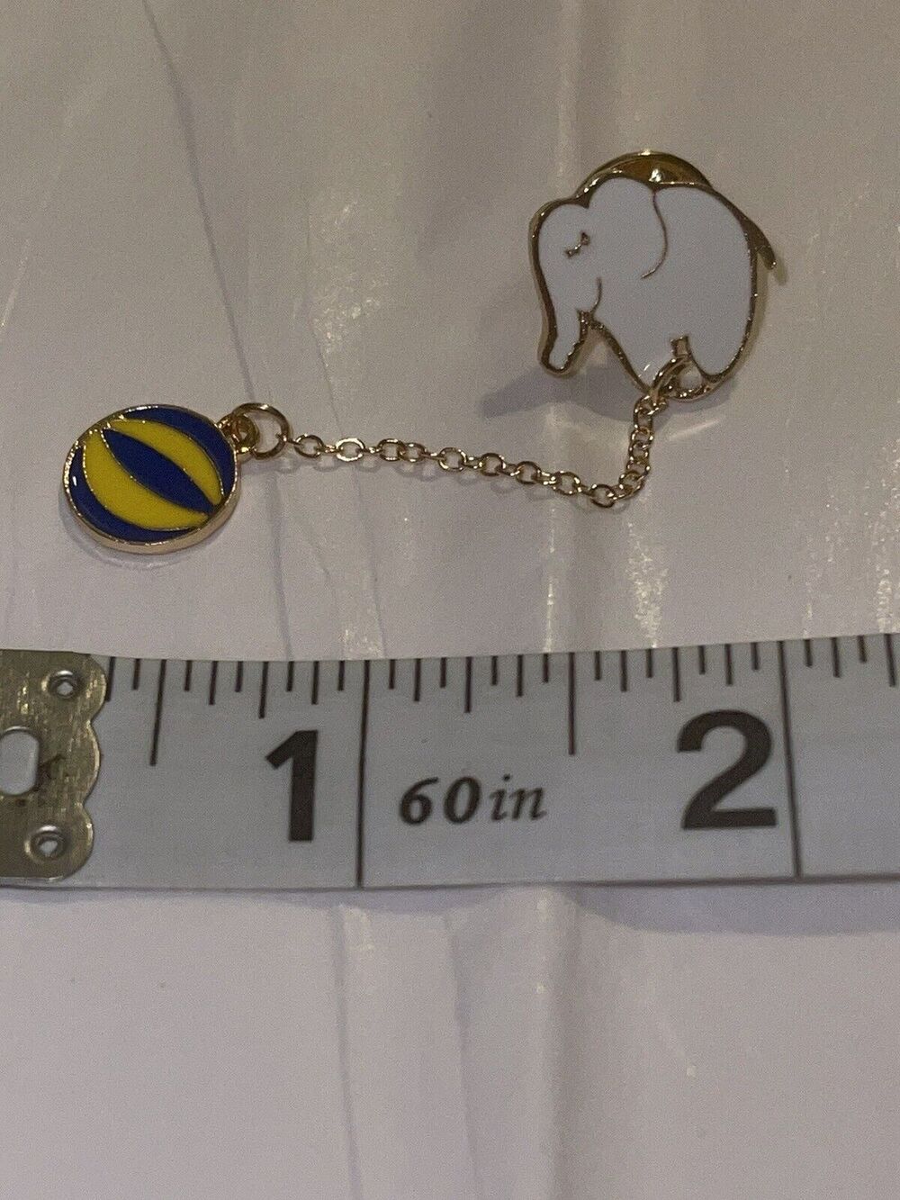 Elephant With Ball Pin Brooch